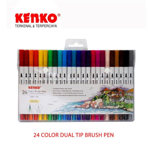 

KENKO COLOR BRUSH PEN DBP-24 ( DUAL TIP )