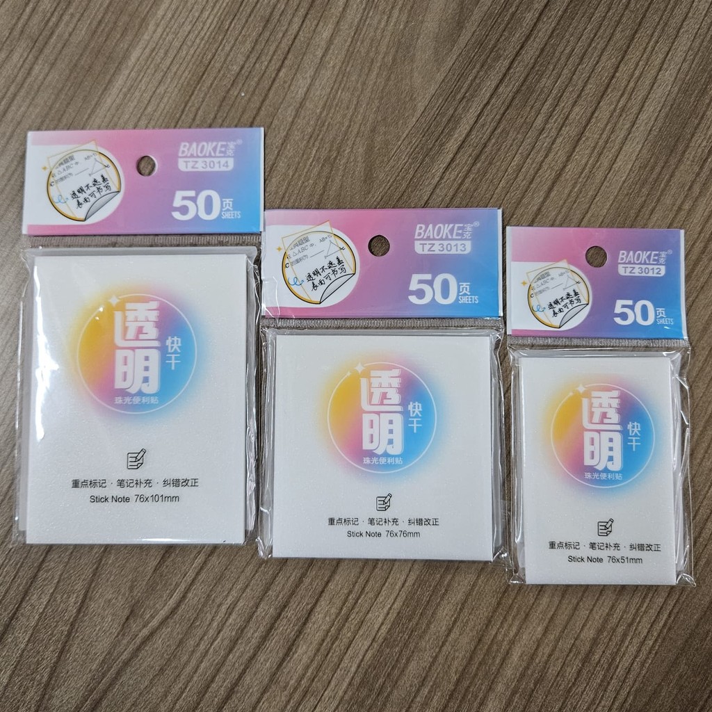 

BAOKE TZ3014 TRANSPARENT STICK NOTE