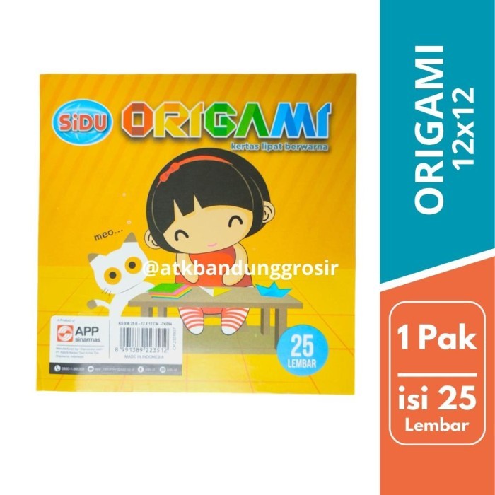 

Kertas Origami Kertas Lipat Sinar Dunia Origami 12x12 isi 25 Lembar - SIDU 12x12, 25 L