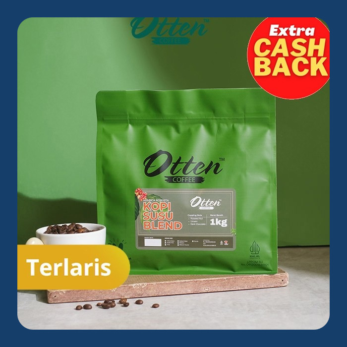 

Kopi Susu Blend 1kg Biji / Bubuk Kopi Komersial House Blend Arabica / Arabika Robusta Otten Coffee Commercial Roasted Beans