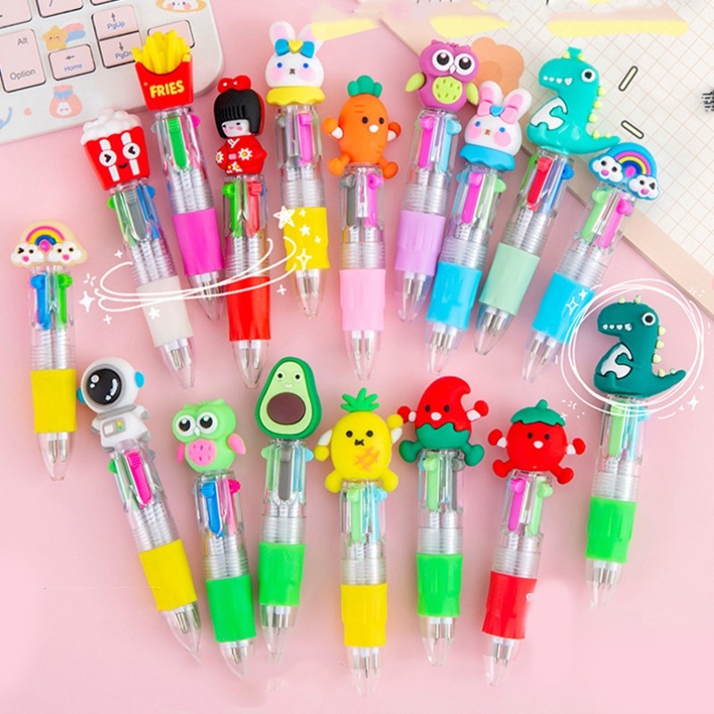 

Alia - Pulpen 4 Warna Pena Mekanik Mini Kartun Karakter Dino Astronot Shark Alat Tulis Sekolah Anak ATKBT