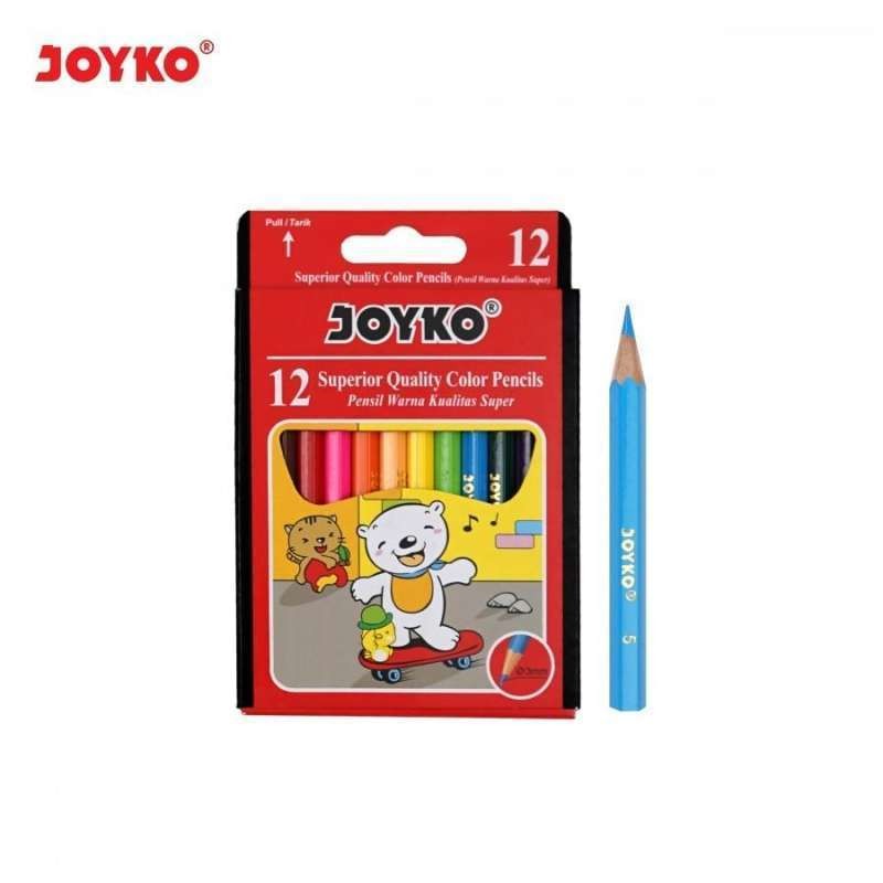 

Pensil Warna Joyko CP-S12 Ukuran Pendek / kecil Color Pencils [12 Warna]