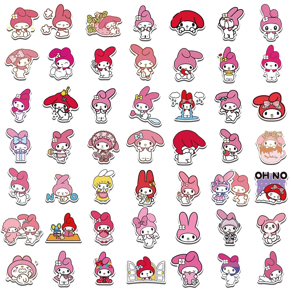 

Stiker Aesthetic Sanrio Cute Stiker Lucu Pack Decal Vinyl Stiker Anti Air - Sticker Buku Stiker Gitar Journal Koper Stiker Casing HP Stiker Laptop Stiker Skateboard Helm Motor