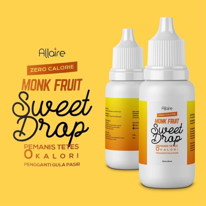 

Allaire Sweet Drop Monkfruit Sweetener Lou Han Guo | Pemanis Tetes Zero Calorie Zero Glycemix | Pengganti Gula Diabetes Aman Keto 30ml