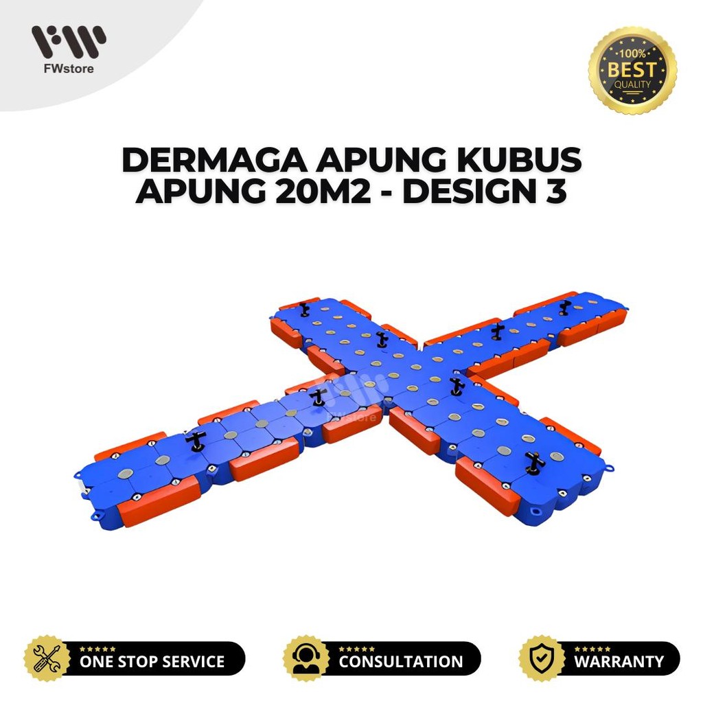 Dermaga Apung Kubus Apung 20 m2 - Design 3