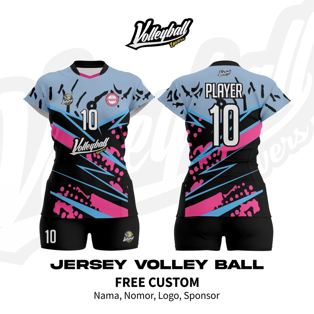 Jersey Voli Cewek - Custom Nama dan Nomor | Voli Lovers