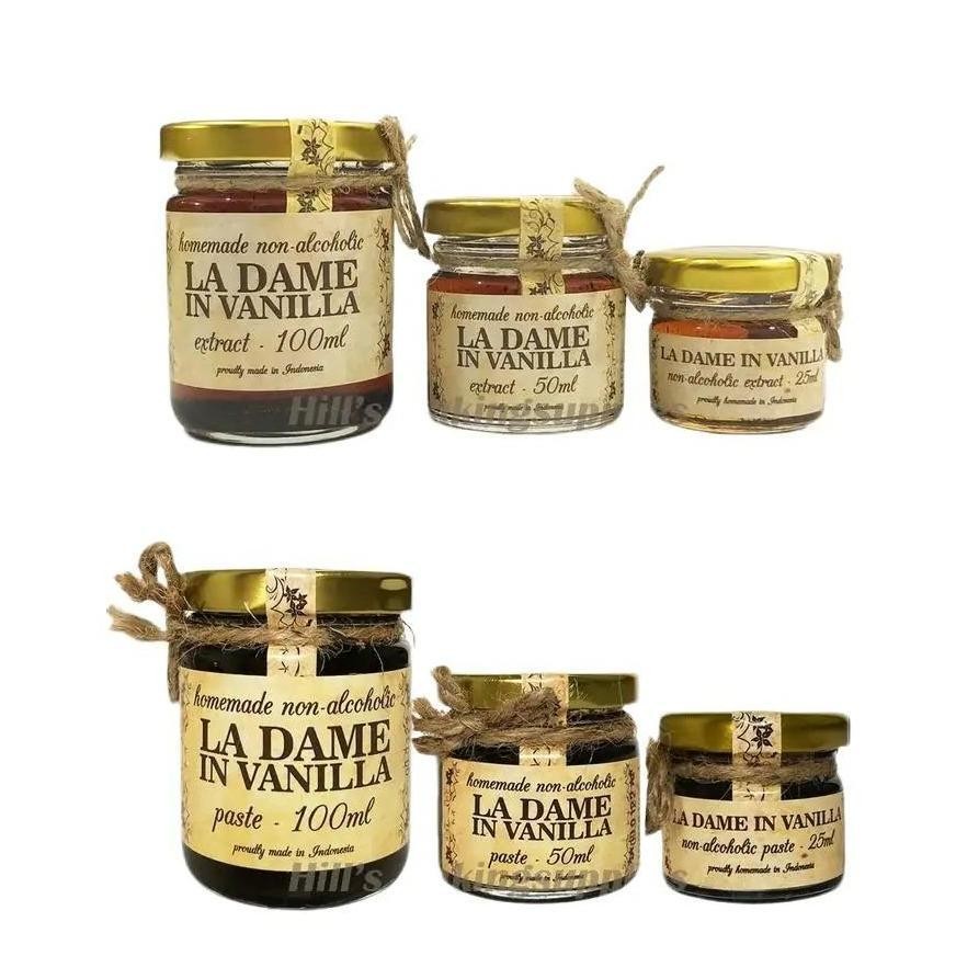 

La Dame Vanilla Extract / La Dame Vanilla Paste Perisa Alami Vanilla 25gr / 100gr