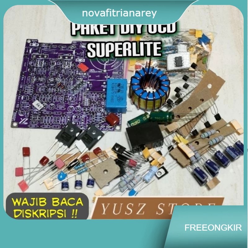Paket DIY UCD Superlite Class D Amplifier PCB dan Komponen Komplit