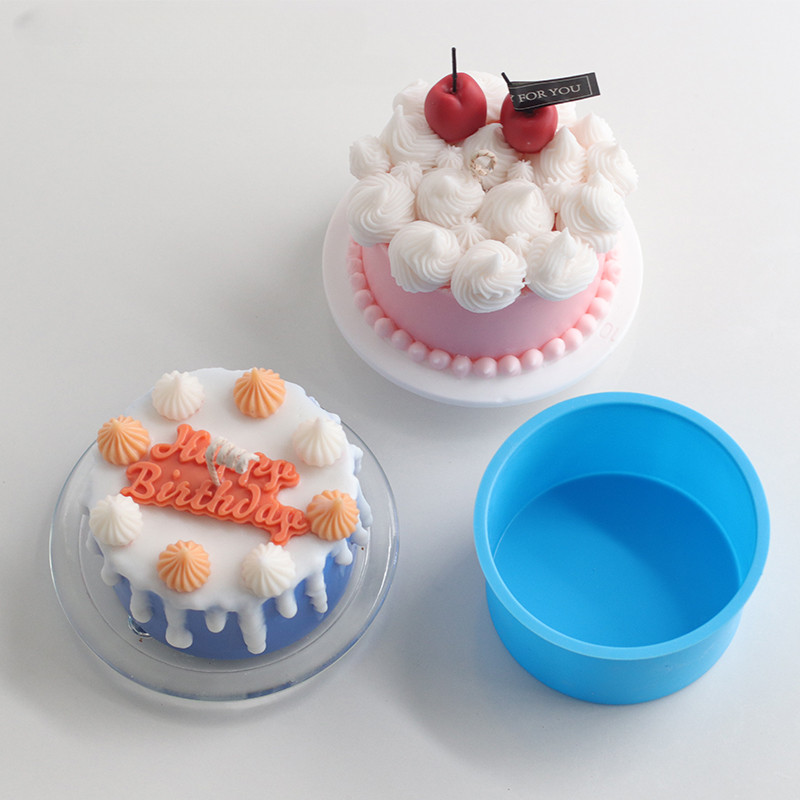 

Cake Shaped Silicone Candle Molds 3D Simulation Fruit Mould DIY Chocolate Baking Cake Molds Handmade Craft Supplies