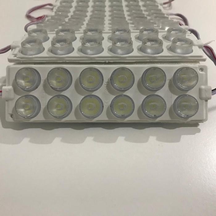 Promo Lampu LED Module 12 Mata (2x6) 12 Volt 24 Volt / LED Modul 2x6 Mata Besar 12V 24V (Harga Satua