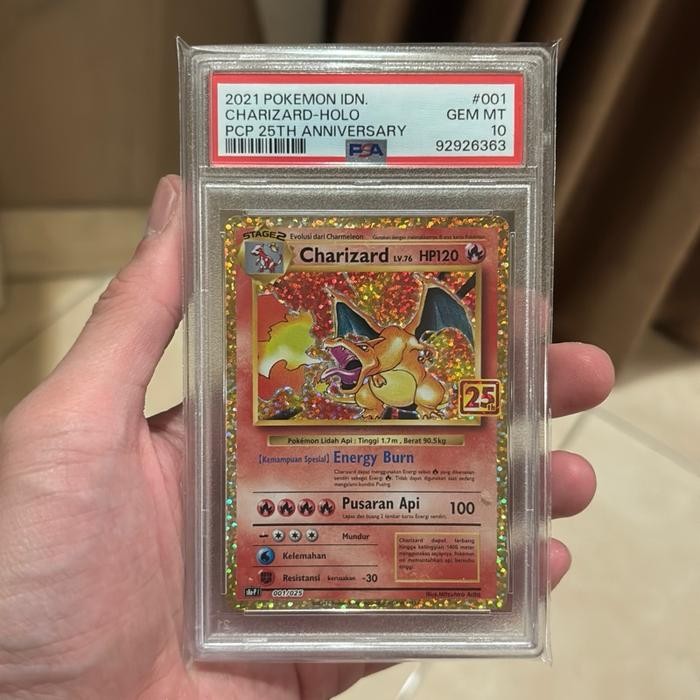 PSA 10 Pokemon TCG Charizard 25th Indo