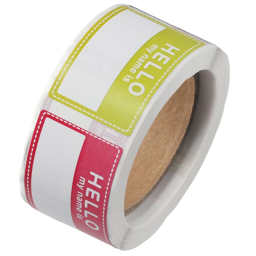 

200Pcs Hello My Name is Name Tag Stickers School Office Name Tag 8 Colors Self-Adhesive Multi Purpose Rectangle Name Labels