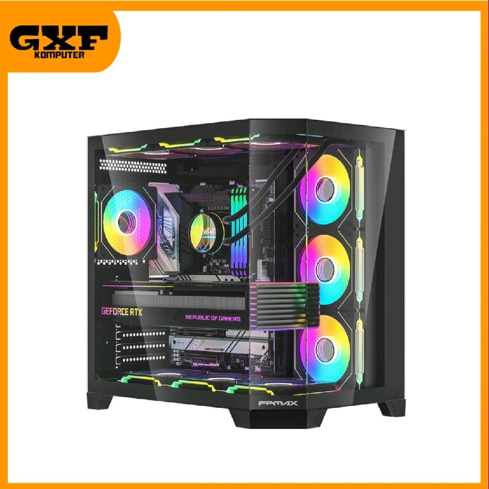 Casing FPMAX Crystal Z6 Black - ATX - Include 4 Fan