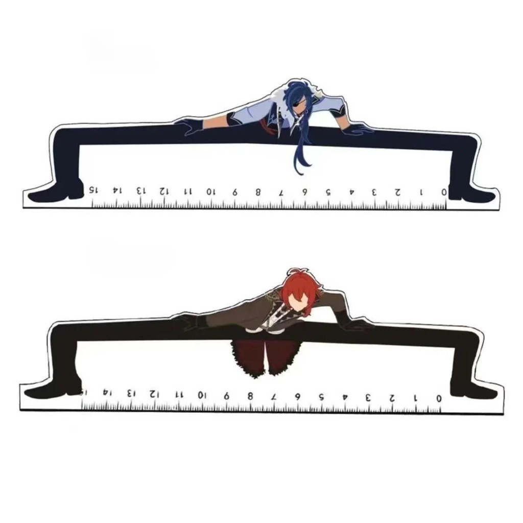

Anime Genshin Impact Zhongli Alhaitham Diluc Cosplay Drawing Tool Straight Ruler Student Stationery School Office Supplies Cool