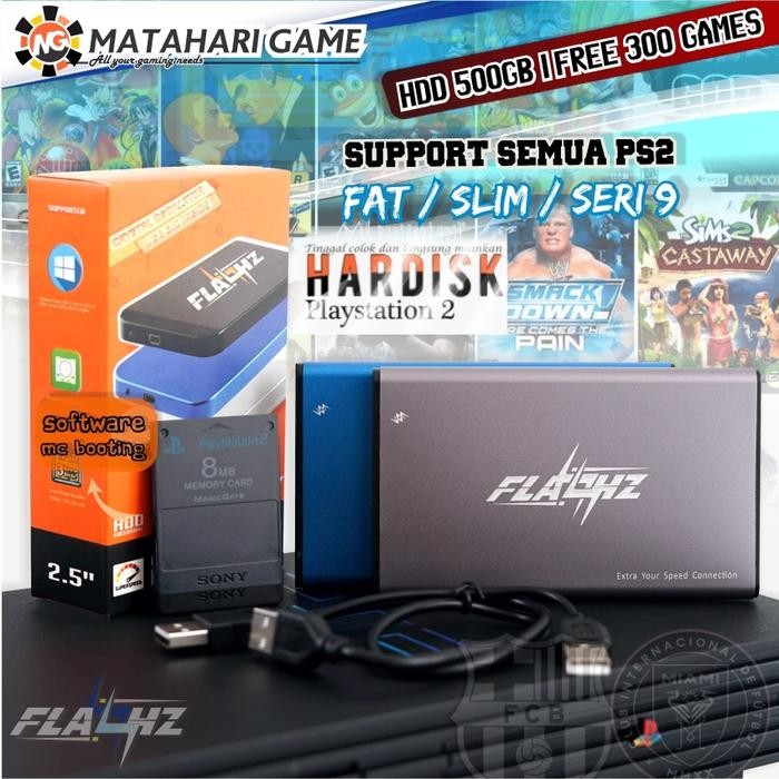 HDD PS2 160GB - Hardisk Eksternal PS2 - Support Semua PS2 Full Game - HDD 120GB, TANPA MCBOOTING