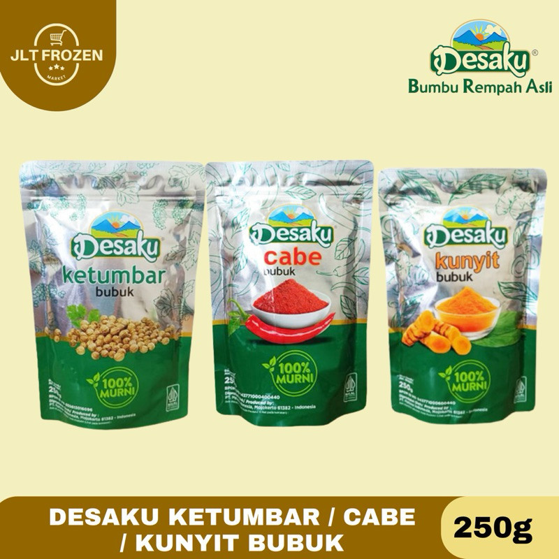

Desaku Ketumbar Bubuk / Bubuk Cabe / Bubuk Kunyit Pouch - 250g