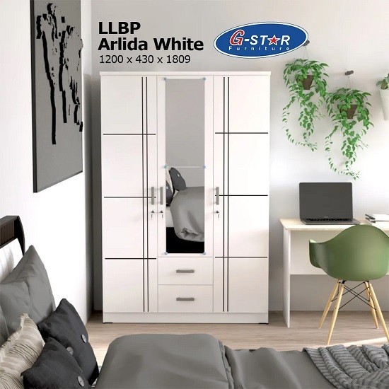 Lemari pakaian 3 pintu arlida type LLBP - LACI LUAR
