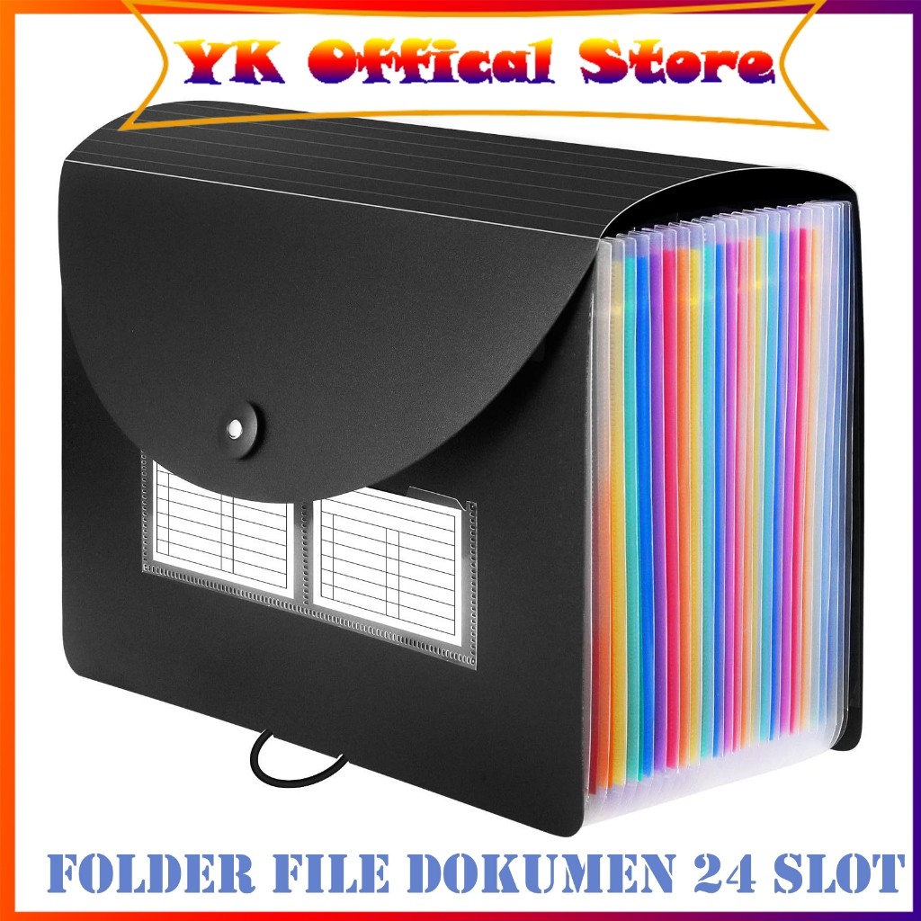 

24 Slot Folder File Dokumen Ukuran A4 File Folder Dokumen Isi A4 Folder Multi-layer Portabel Terlaris