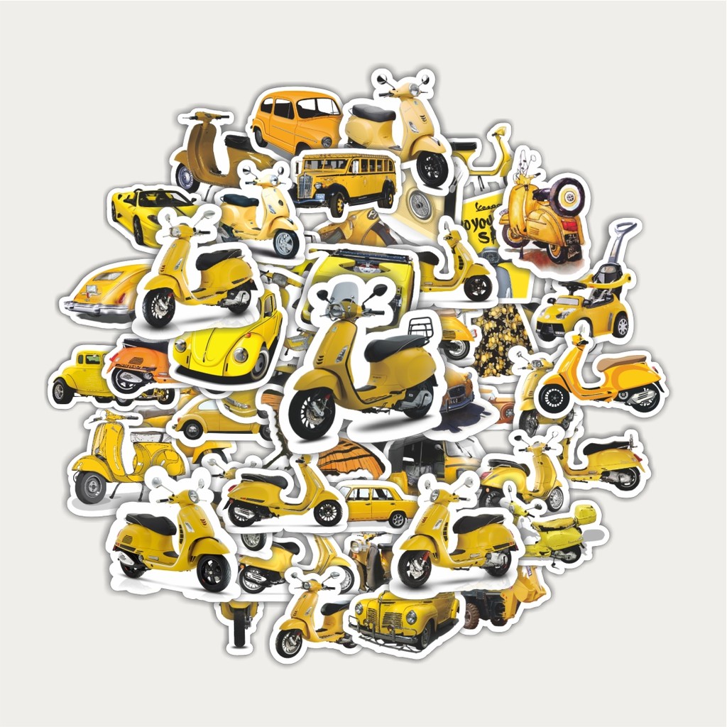 

Sticker Pack Stiker Mobil Motor Vespa Kuning | Sticker TUMBLR | Stiker LAPTOP KOPER HELM