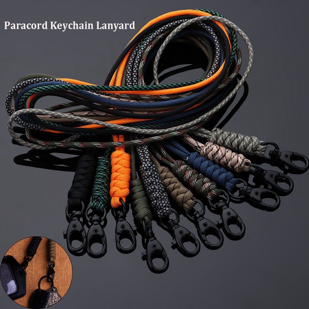 

Emergency Survival Backpack High Strength Paracord Keychain Parachute Cord Lanyard Rotatable Buckle Key Ring