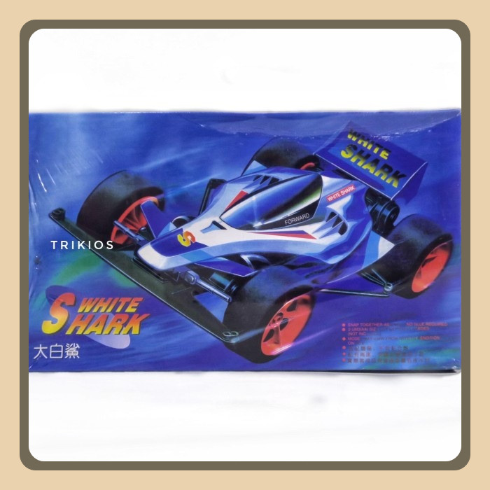 Mini 4wd Merk Ruize Super Avante White Shark Tipe 5 Chassis