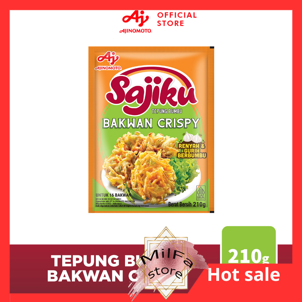 

MF1135 Sajiku® Tepung bumbu Bakwan Crispy Sachet 210g