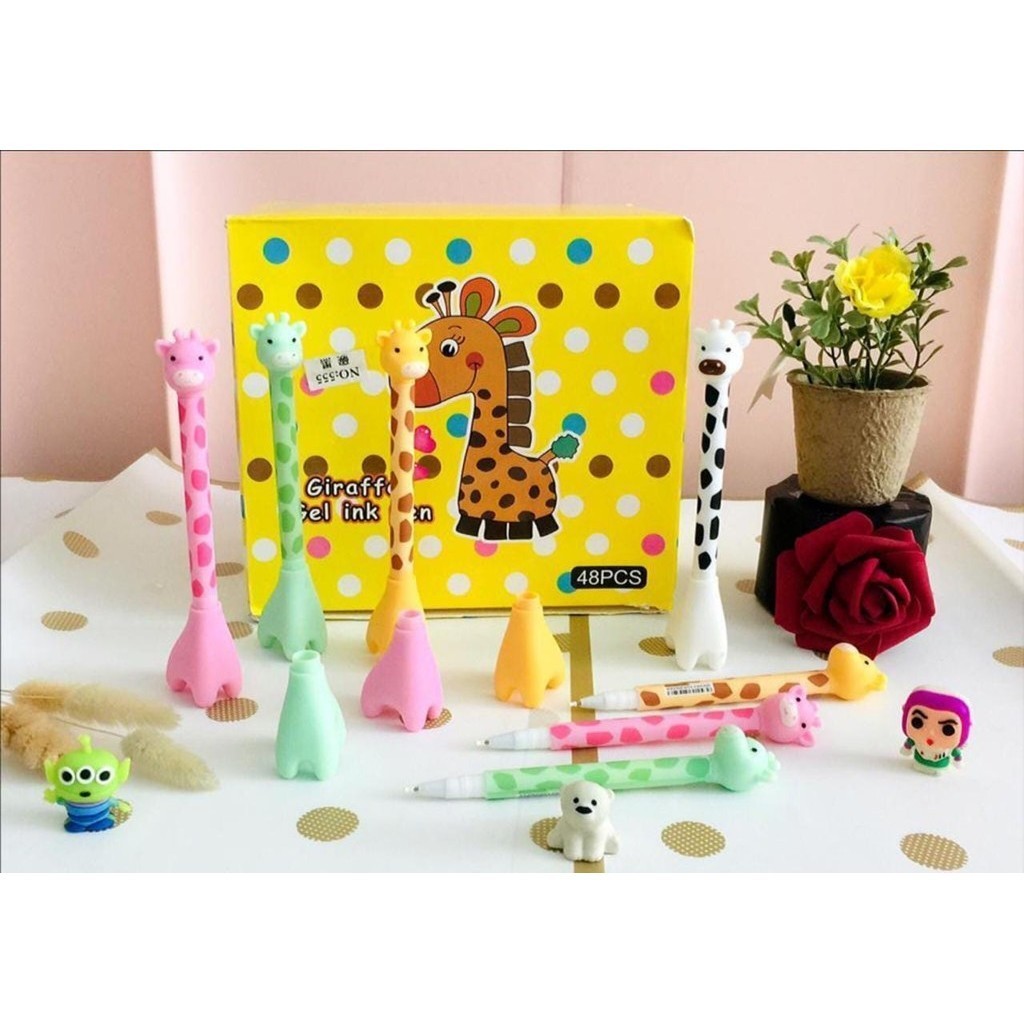 

*KA* GEL PEN JERAPAH / GELPEN STAND GIRAFFE / PULPEN ANAK LUCU / BOLPEN JERAPAH (SATUAN) NEW