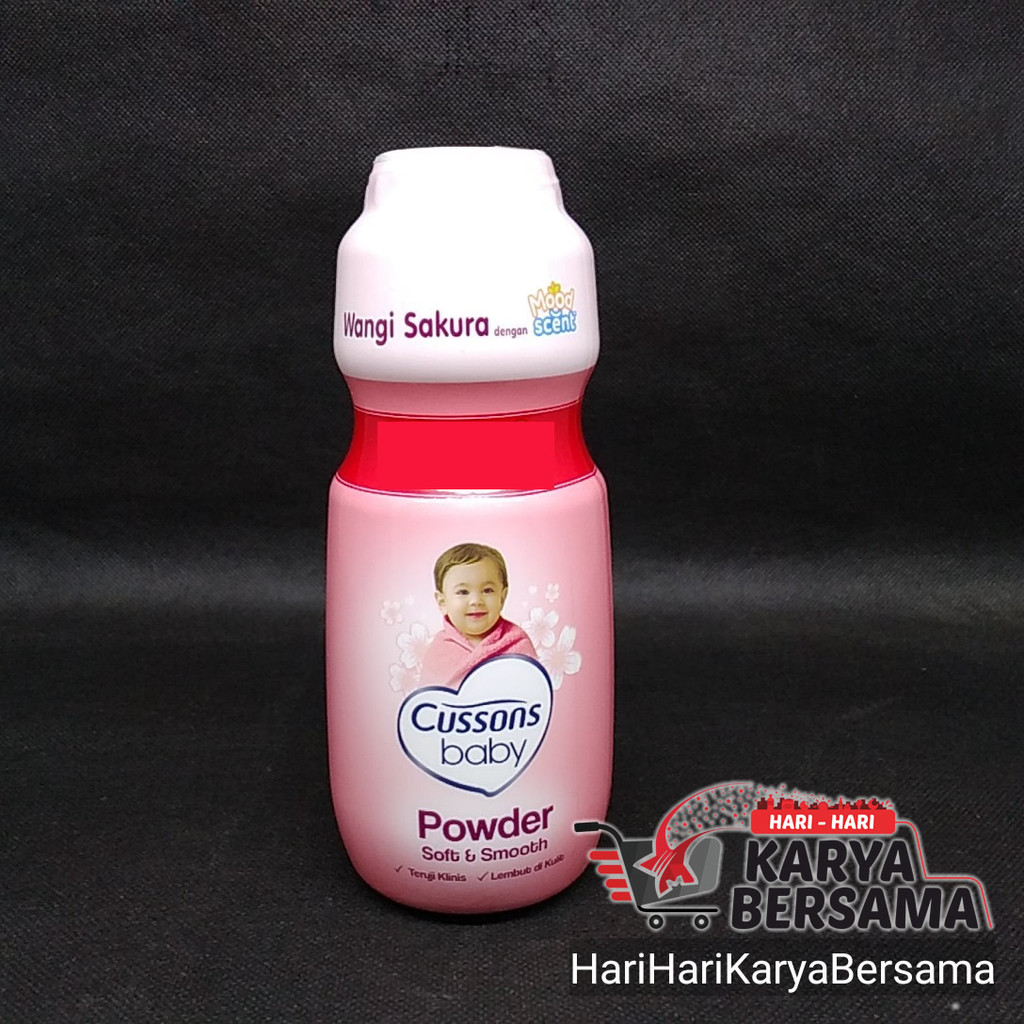 BEDAK BAYI CUSSONS BABY POWDER SOFT AND SMOOTH SAKURA 100GR