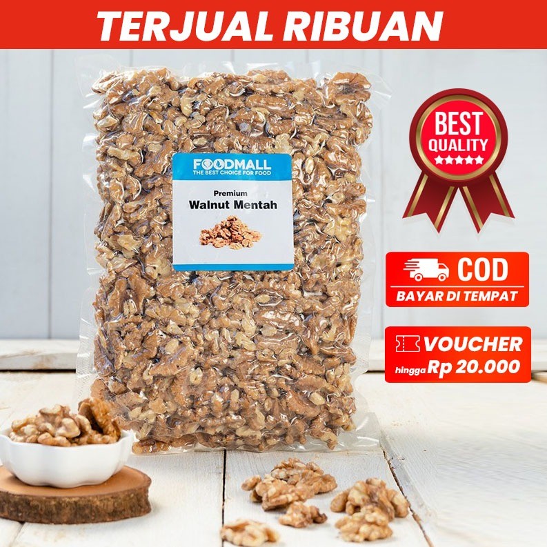 

Kacang Walnut PREMIUM 95% UTUH MENTAH
