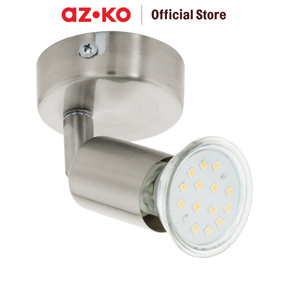 AZKO Eglo Lampu Sorot Led Buzz Plafon Gu10 - Satin/Nikel Lampu Sorot Ceiling Light Peralatan Elektro