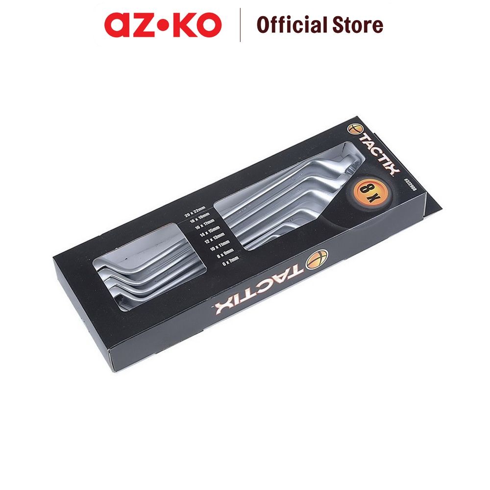 AZKO Tactix Set Kunci Ring 6-22 Mm Box End Wrench Alat Perkakas Perlengkapan Tukang Perkakas Oto Per