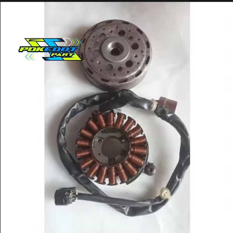 Set Magnet Magnit Spul Magnit Motor Honda Vario 125 Old KZR Original Copotan