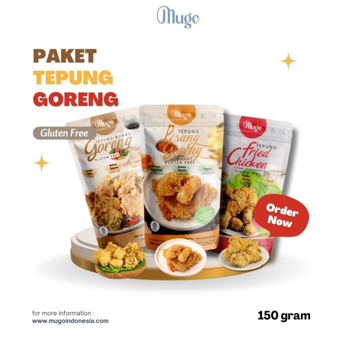 

Paket Tepung Gluten Free Bumbu Goreng, Bakwan, Pisang, Fried Chicken