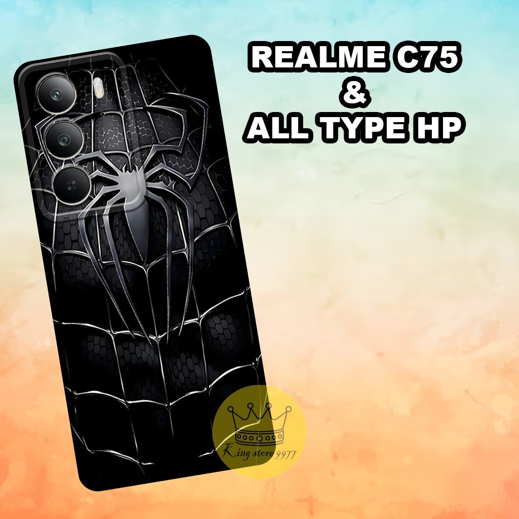 (KS11)  Softcase karet  untuk REALME C75 2024  Motif gambar Spiderman/casing REALME C75 terbaru/kesi