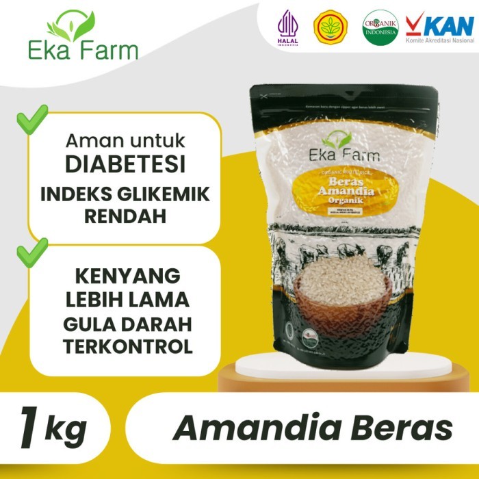 

Beras Amandia Diabetes Organik Eka Farm - 1 Kg Vakum