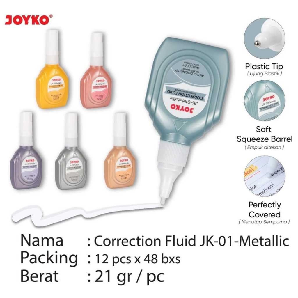 

[P] Correction Fluid Joyko JK-01-Metallic [pcs]