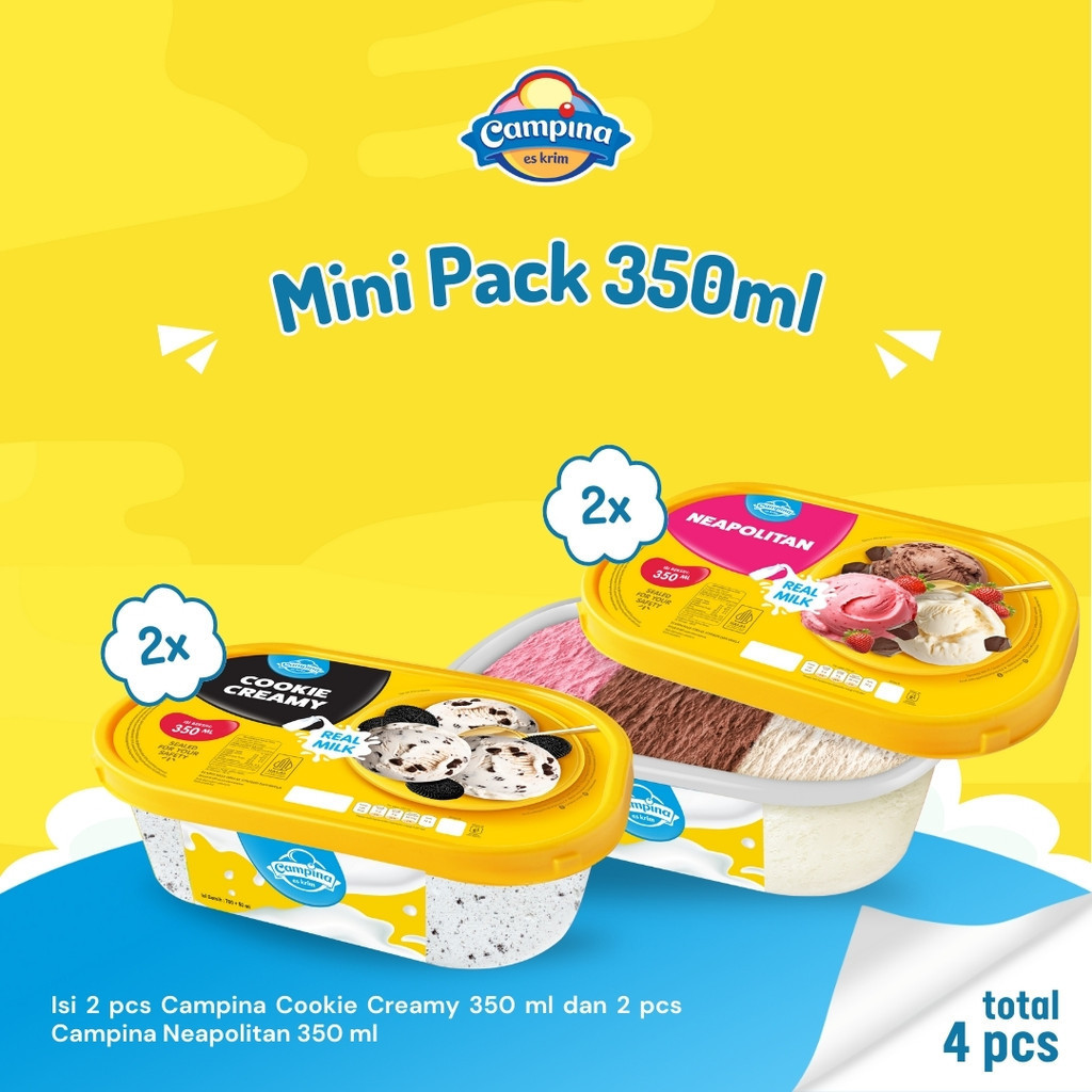 

Campina Mini Pack 350ml - Es Krim