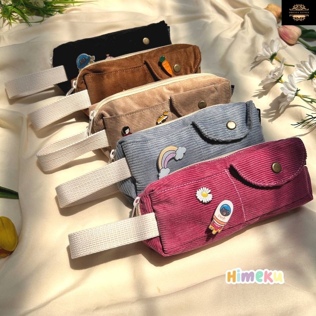 

Himeku PENMOY Tempat Pensil Gemoy - Tempat Alat Tulis - Pouch Stationary - Pencil Case Corduroy