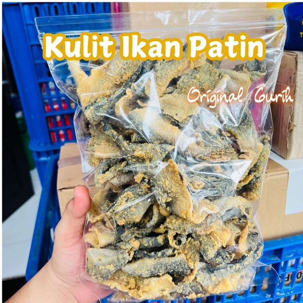 

KERUPUK KULIT IKAN PATIN PREMIUM KHAS MEDAN 1000 GRAM / 1 KG KERIPIK KULIT PATIN ORIGINAL DAN PEDAS JERUK