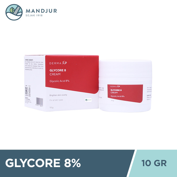 Glycore 8% Cream 10 g - Menyamarkan Kulit Gelap dan Flek Hitam