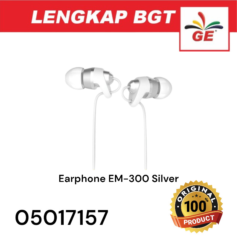 Micropack Earphone / Headset with Mic Silver (EM-300) - 05017157