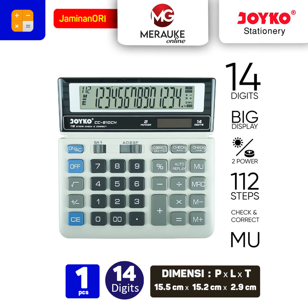 

JOYKO Kalkulator 14 Digits CC-810CH Check & Correct