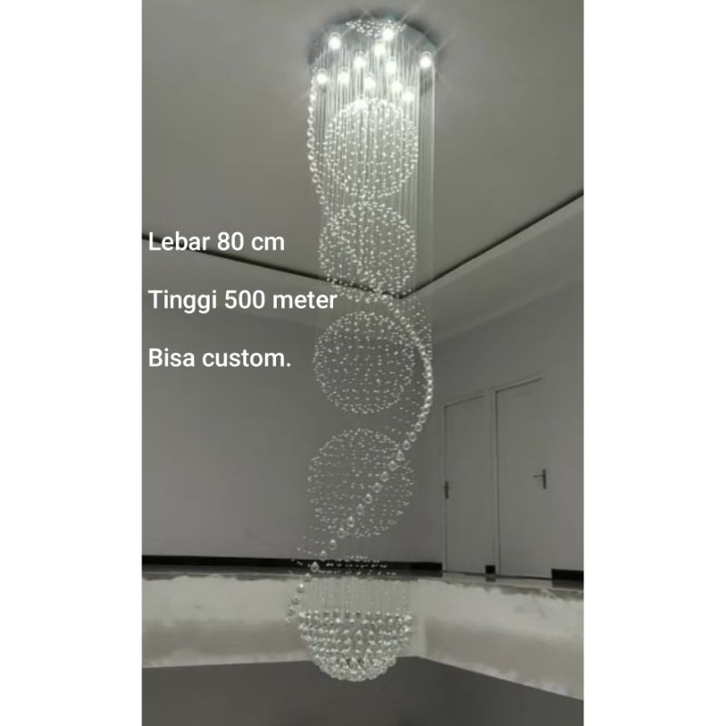 Lampu hias plafon Lampu void utama void tangga Lampu kristal SL47450