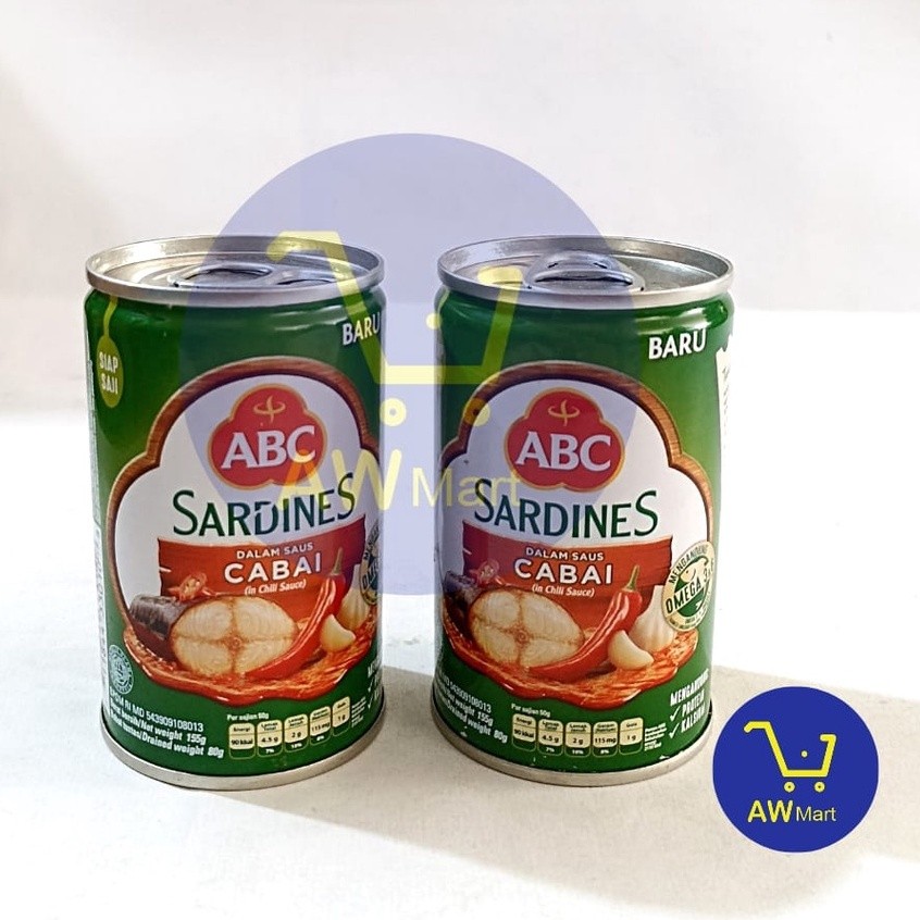 

ABC SARDINES KALENG PEDASS - 155 GRAM - SARDEN ABC KALENG KECIL 155 GRAM - PEDASS