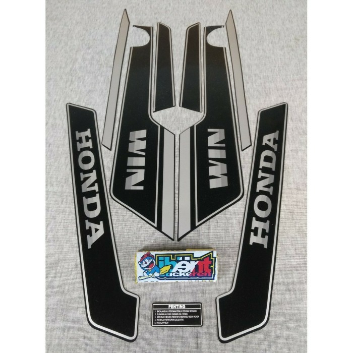 STRIPING STANDAR HONDA WIN100 WIN 100 HITAM 1984 POLET STIKER