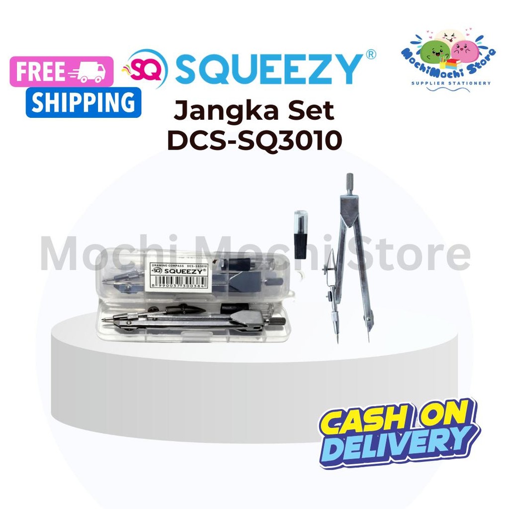 

Jangka Stainless Steel Silver Anti karat Free Isi Pensil DCS-SQ3010 | Jangka Anti Karat | Drawing Compass