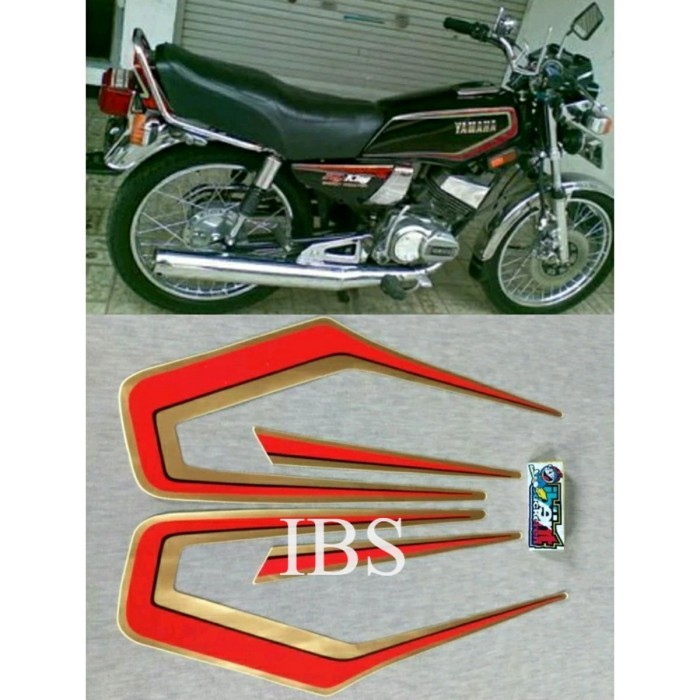 STRIPING RX KING MERAH 1983 STIKER LIS YAMAHA