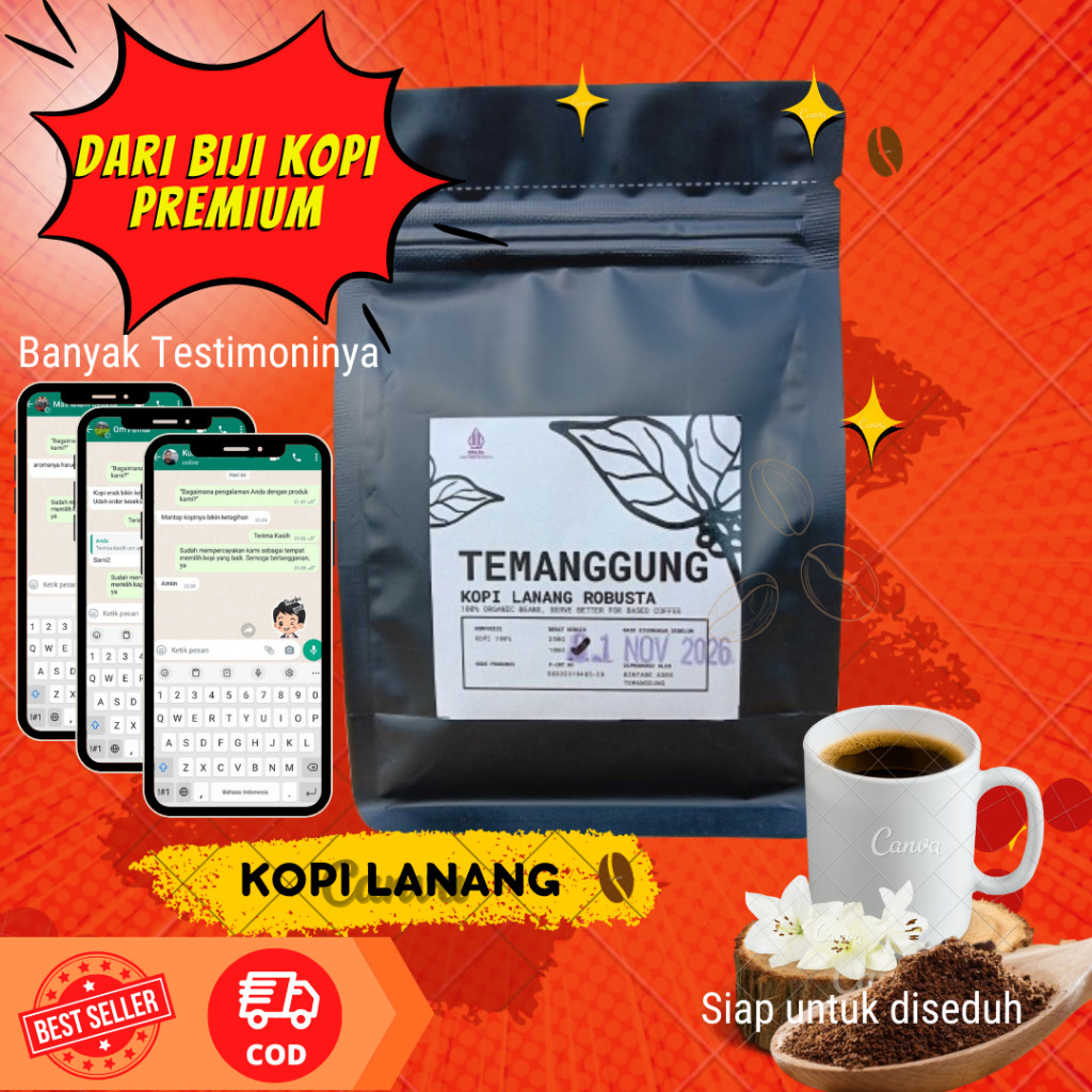 

KODE A | Kopi Lanang Robusta Bubuk Penambah Stamina Super Premium Original 100 gram