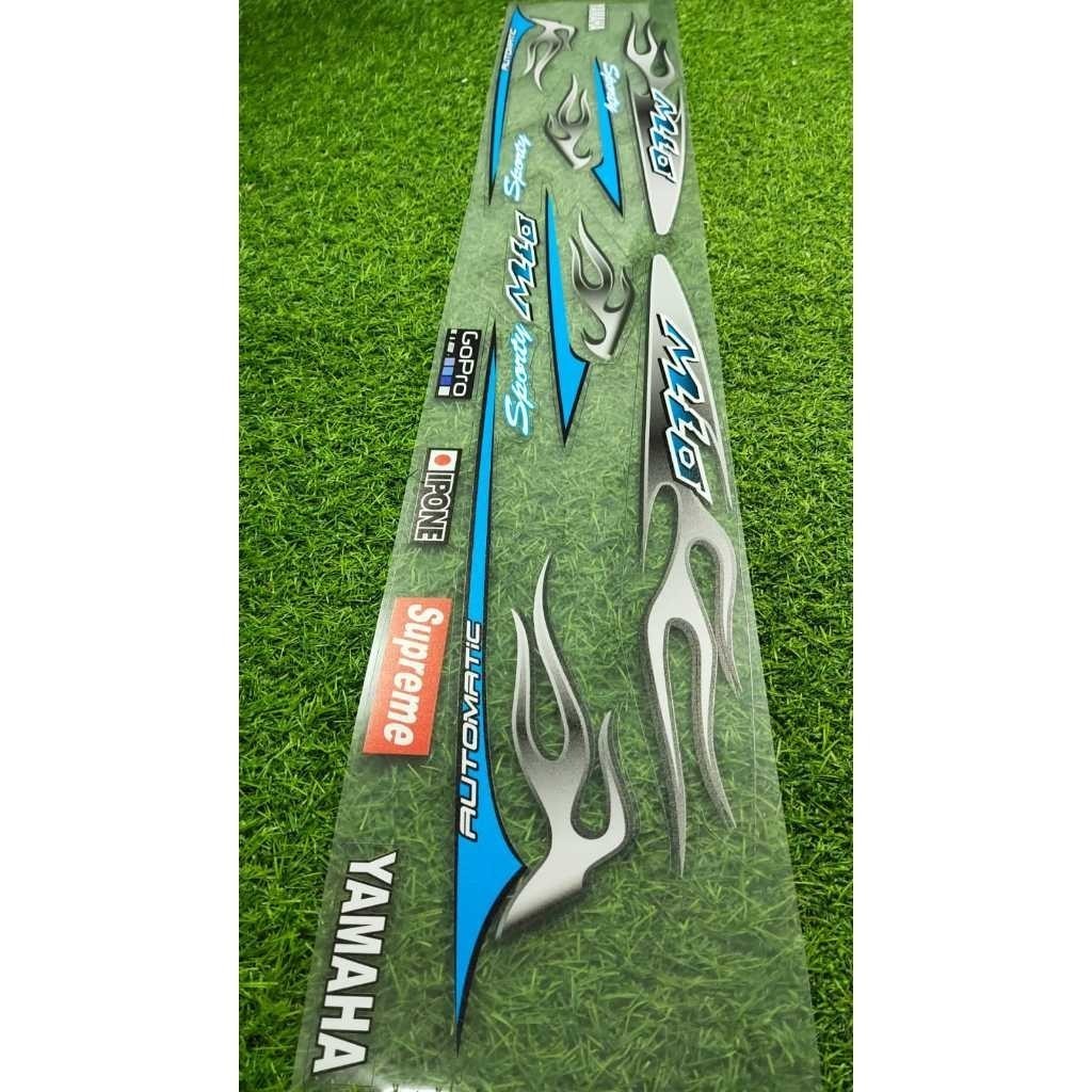 Striping Motor Yamaha Mio Sporty Api Transparan Style |Striping Mio Thailand | Sticker Yamaha Mio Am