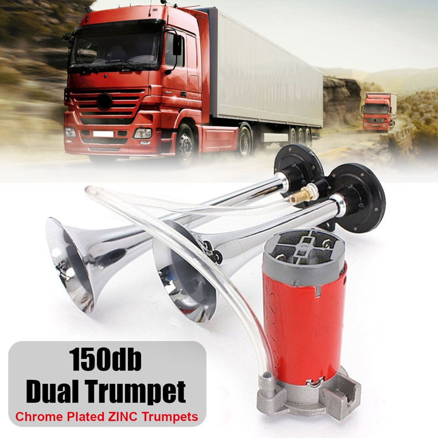 

- You Lian Klakson Trompet Truk Mobil Dual Air Horn 150dB 24V - JD2912 -
